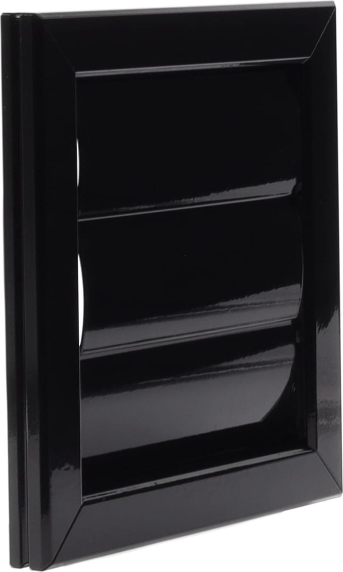 VoorVentilatie aluminium lamellenrooster - 205 x 205 mm - zwart