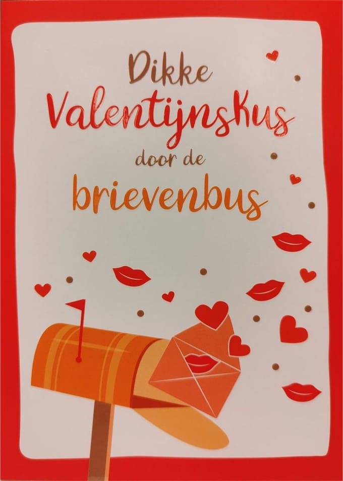 Kaart - Valentijn - Dikke kus - SVS06-A