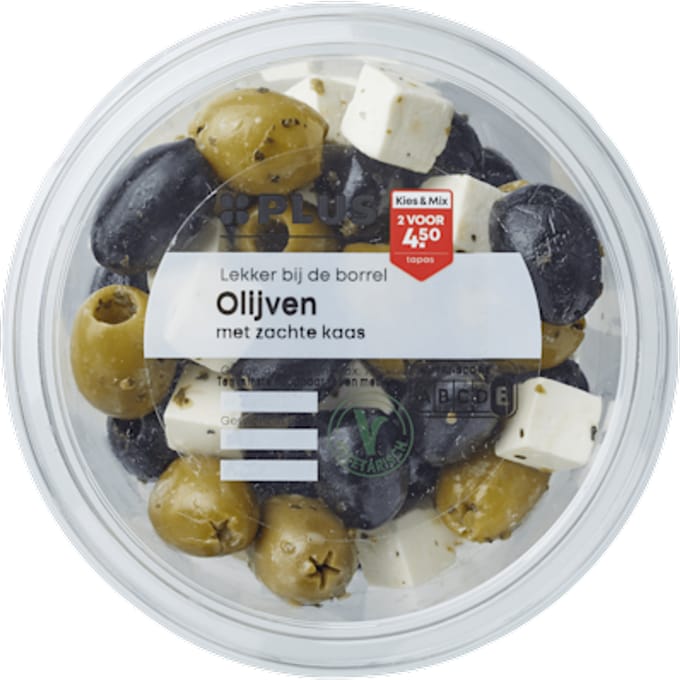 Olijven met zachte kaas