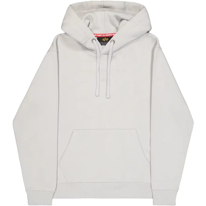 relaxed fit hoodie van katoenmix met labeldetail