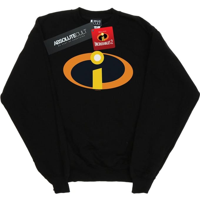 Disney Heren The Incredibles Logo Sweatshirt (Zwart)