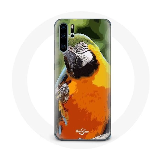 Hoesje voor Huawei P30 pro Macaws Parrot Oranje groen
