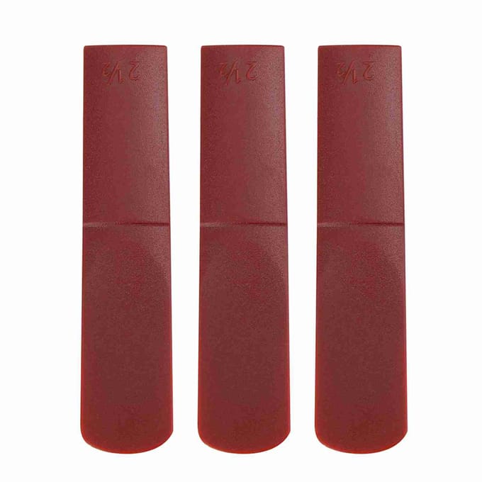 3 stuks Hars Altsaxofoon Mondstuk Riet 2.5 Onderdelen Reparatie Riet Accessoire Rood brown