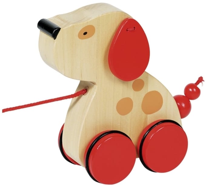 Goki Wooden Pull Animal Dog