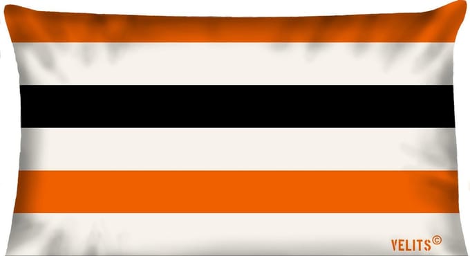 Buitenkussen OITNB zwart oranje waterafstotend 40x60cm bootkussen Admiraal