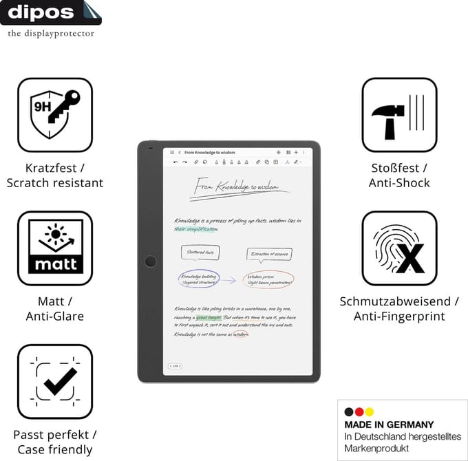 dipos – 2x Matte Pantserfolie geschikt voor TCL Note A1 NXTPaper | 9H Screenprotector