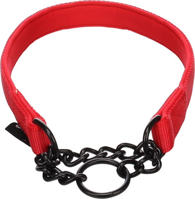 Flamingo - Hond Anti-trek halsband Trero Rood M 38-50cm 20mm