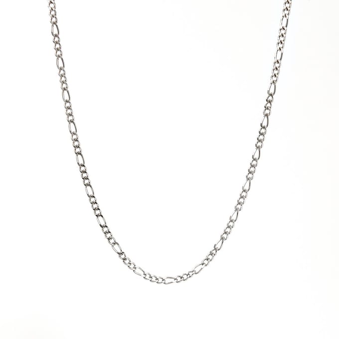 Marenca zilveren figaro schakel heren ketting (60cm)