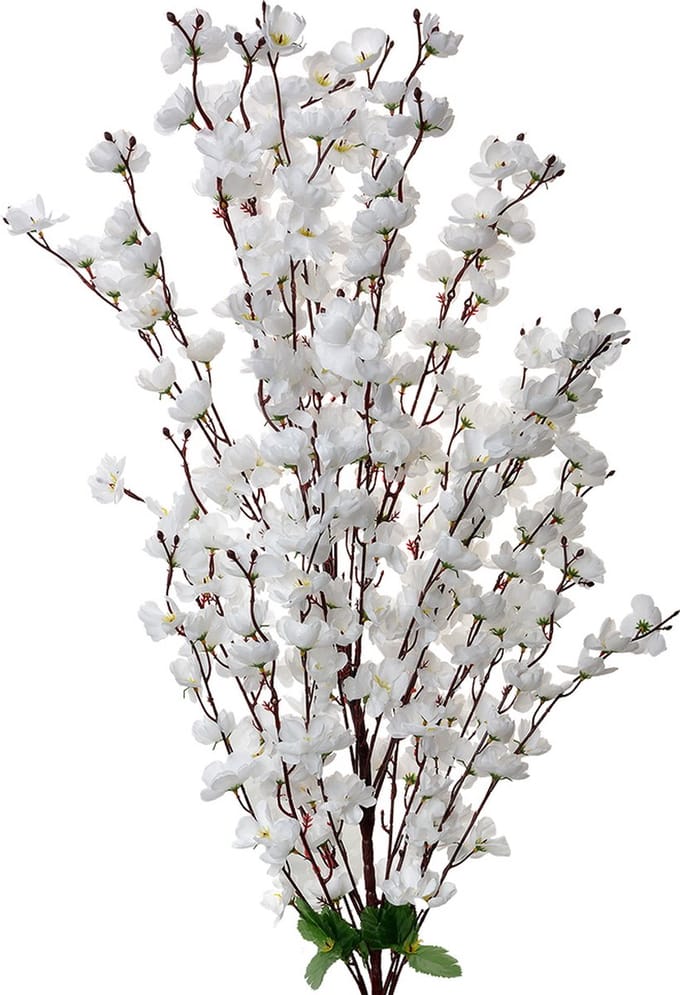 Clayre & Eef Kunstbloem 100 cm Wit Kunststof