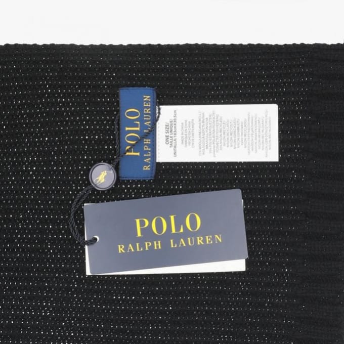 Polo Ralph Lauren Effen Denim Beer Gebreide Sjaal Pc1464 001 PC1464-001 gray