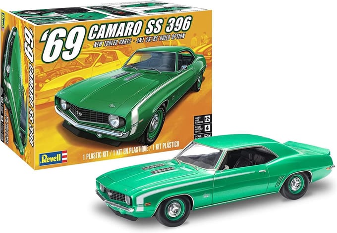 Revell Modelbouwpakket Auto - 14525 1969 Camaro SS 396 Car Plastic - 1:25 - Modelbouw