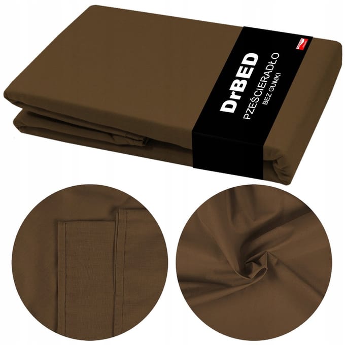 DrBED - Beddengoed Serie - Katoenen Laken - 220x200 cm - Bruin