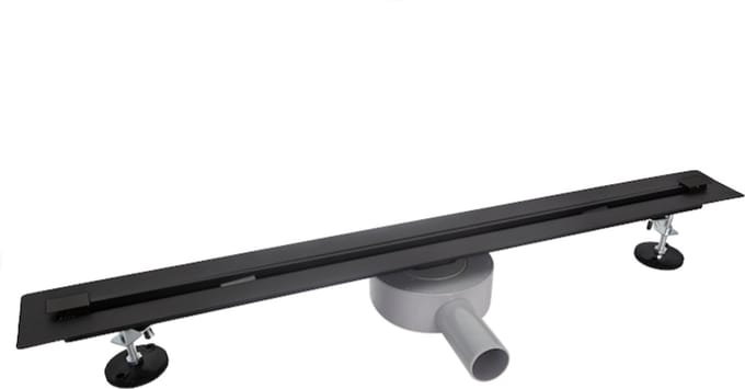 LINEA UNO - Bruva 70x7cm - Mat zwart - Douchegoot - - 991223