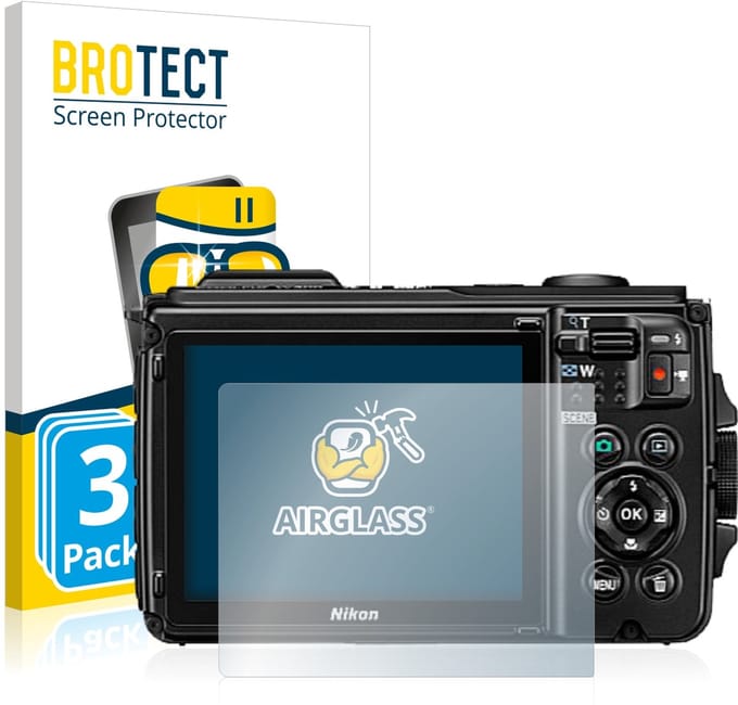 Screenprotector 3 Stuks voor Nikon Coolpix W300 Beschermglas transparant