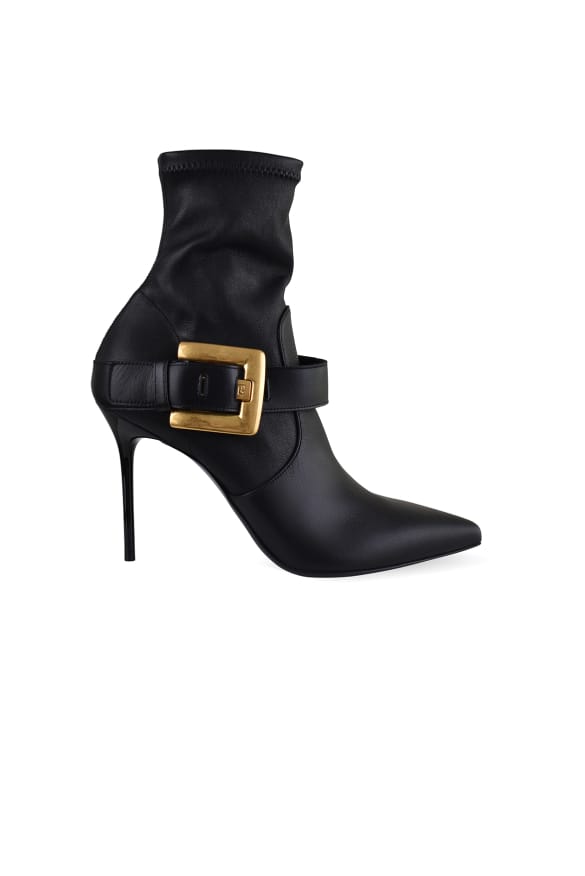 Balmain Anthem 95MM enkellaarzen Zwart