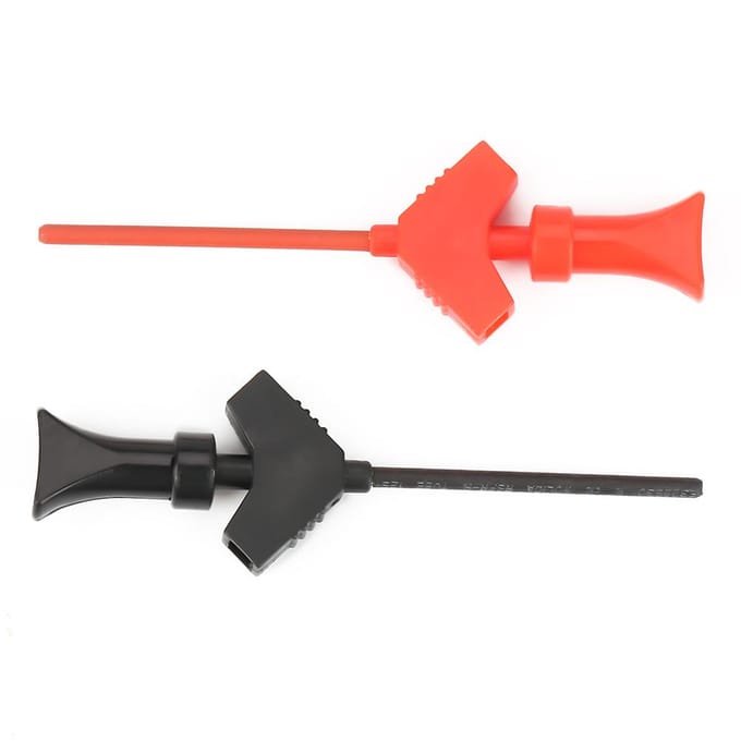 P5003 10pcs Mini Crochet de Test Pince pour SMD IC Clips de Test Jumper Accessoires Analyseur Logique red