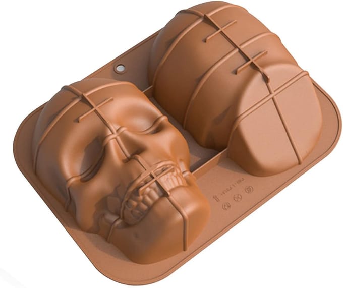 Grote 3D Skedel Bakvorm van Silicoon voor Halloween, Verjaardagsfeest, Chocolade en Cake Decoraties