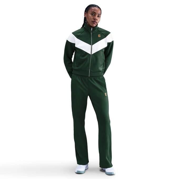 Nike Court Polyknit High Rise Trainingsbroek Dames-donkergroen