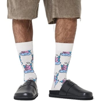 Happy Socks Good Pig Sock - unisex sokken - wit - Unisex - Maat: 41 - 46
