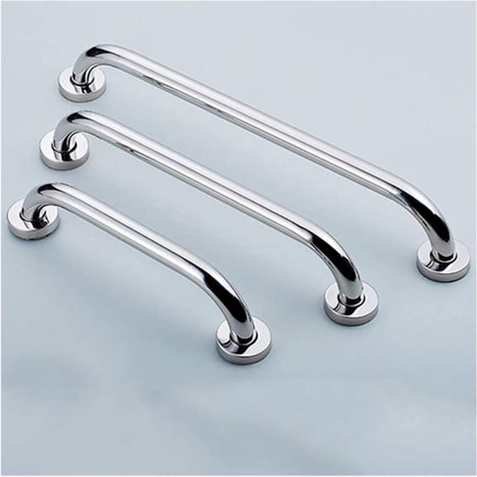 Badkamerhandgrepen - Veiligheidshandvat - Extra ondersteuning - Antislip grip - 2.54 cm - Zilverkleurig