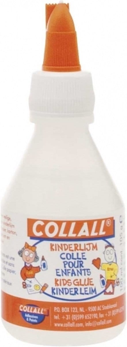 Collall Kinder knutsel lijm - 2x - 100 ml - hobby en knutsel materiaal - decoratief
