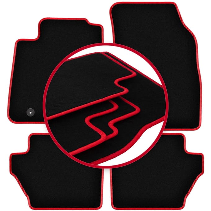 CARLUX-RED automatten voor: Ford Fiesta MK7 hatchback (2008-2011)