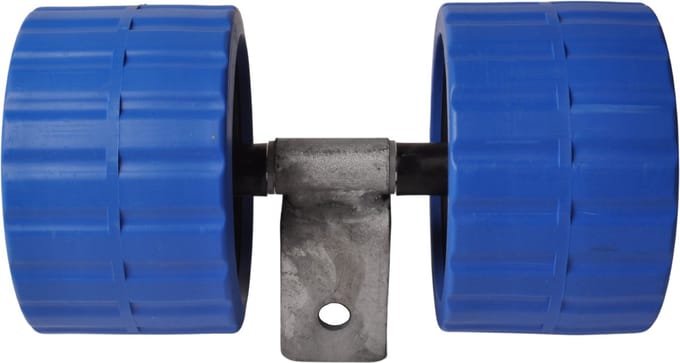 Kunststof rollenset - blauw - 74x120 mm - kantelblok 30 mm