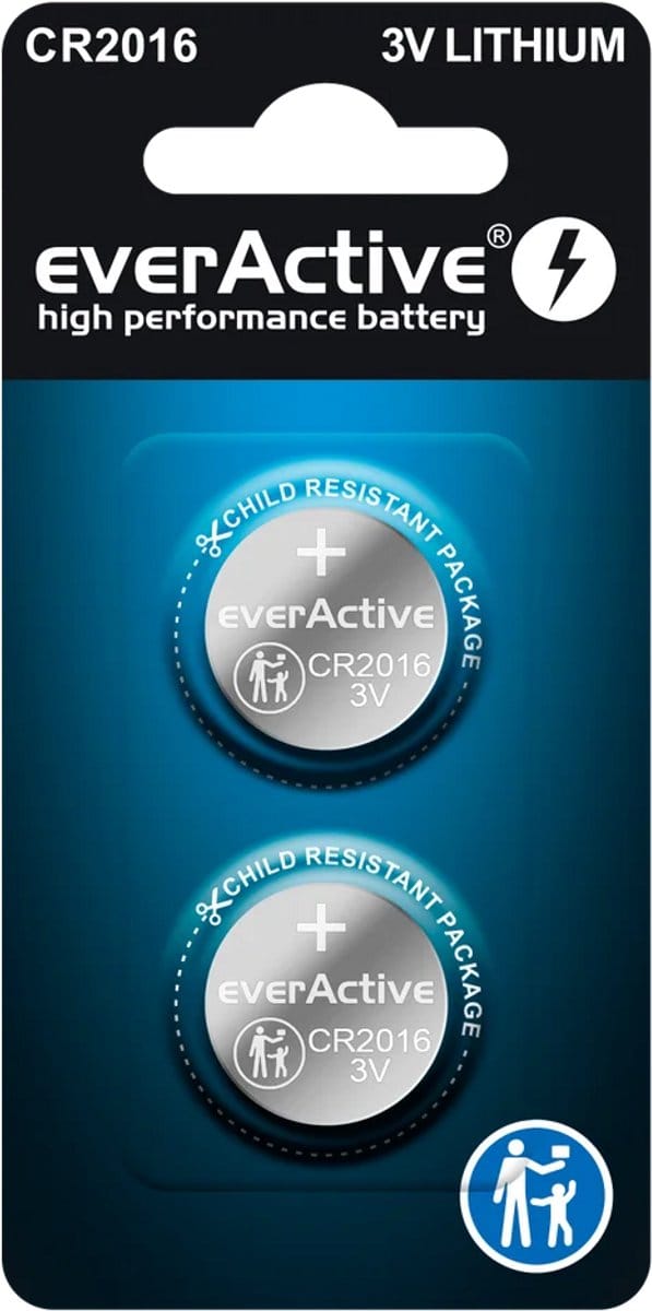 everActive CR2016 Lithium Knoopcel Batterij 40 Stuks