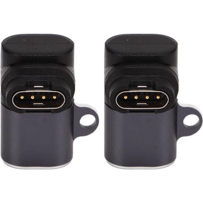 2 stuks Voor Garmin naar Type C Vrouwelijke Adapter Professionele Mini USB C Adapter voor Garmin Smartwatch black