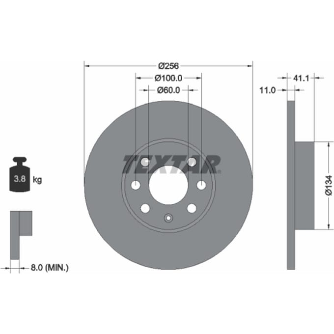 Remschijf TEXTAR 92091700