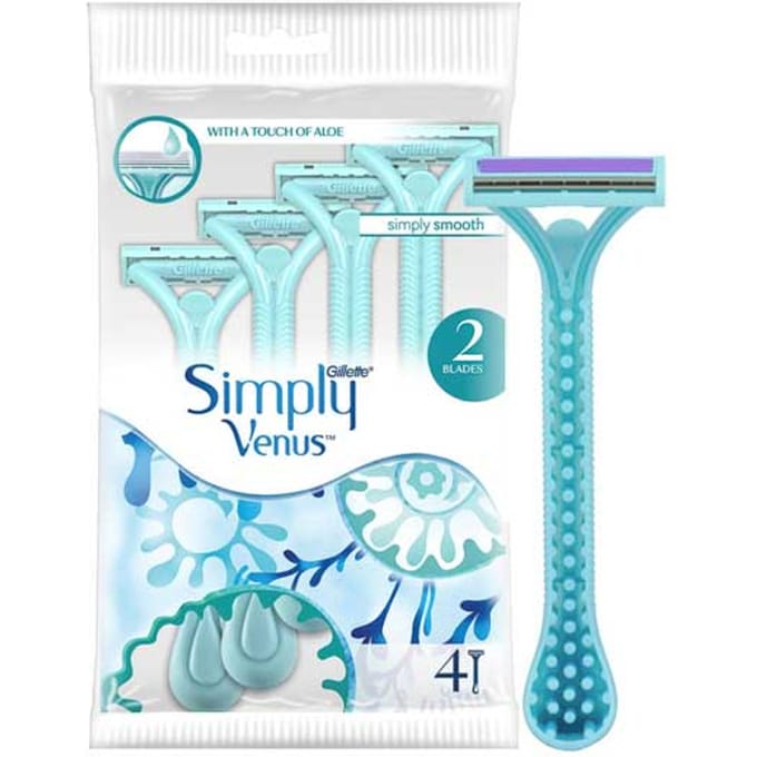 Gillette Simply Venus2 Wegwerpscheermesjes Vrouwen - 4 Stuks