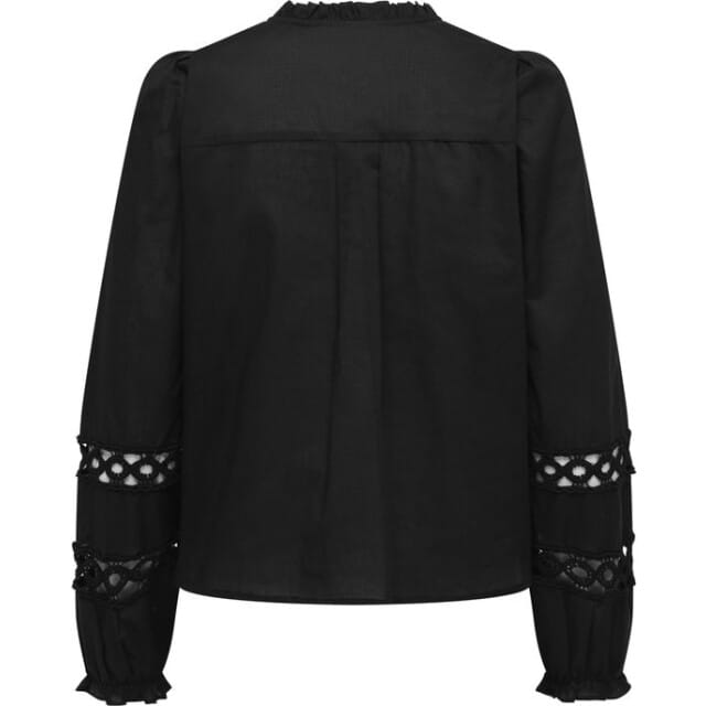 ONLY - ONLTUA L/S DETAIL SHIRT WVN CS - Dames - Blouses