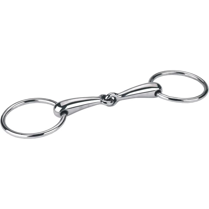 Kerbl Hoofdstel Bit Watertrens enkelgebroken hol - Rvs - 10,5cm