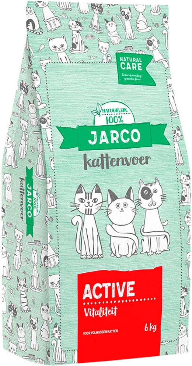 Jarco Natural Cat Active - Kattenvoer – Eend 6 kg Care