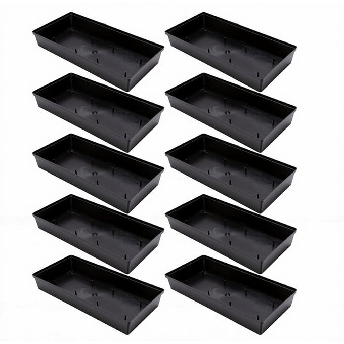 10 stuks bloemschuimschalen voor bloemstukken Rechthoekige houder Plastic moddervestigingsplaten Schalen voor centerpiece black