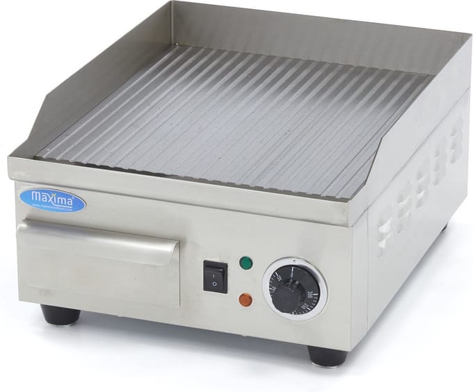 Grillplaat - Gegroefd - 36 cm - incl. Opvangbak
