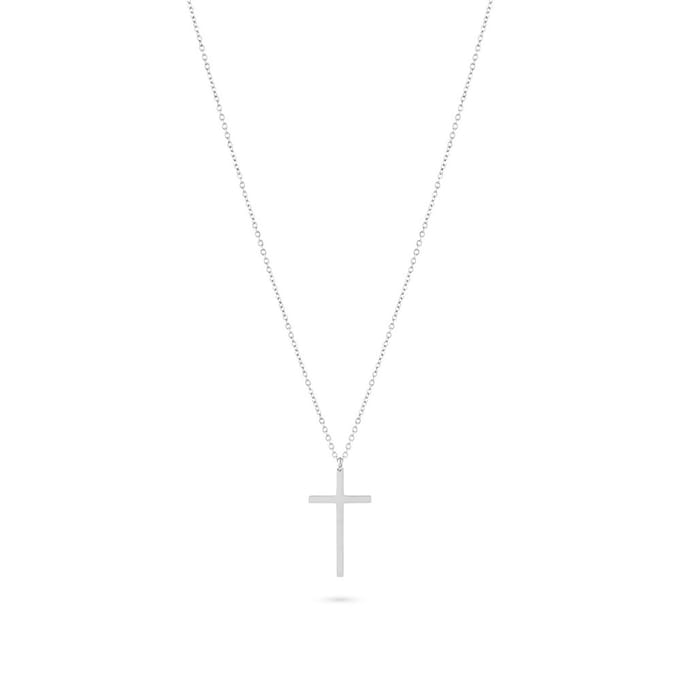 Twice As Nice Halsketting in edelstaal, kruis, 25 mm 45cm+5cm