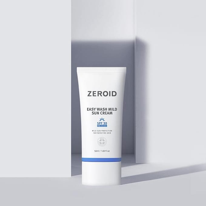 [ZEROID] Easy Wash Milde Zonnebrandcrème SPF 30 PA++++ 50ml white