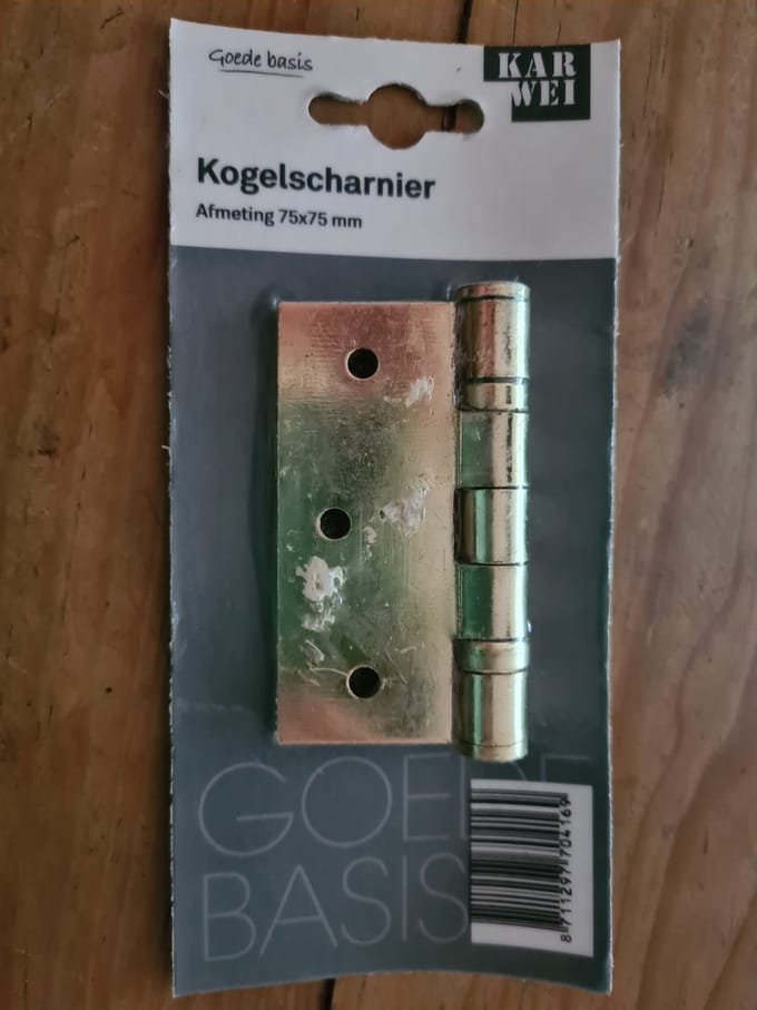 Kogelscharnier Koperkleur 75x75mm