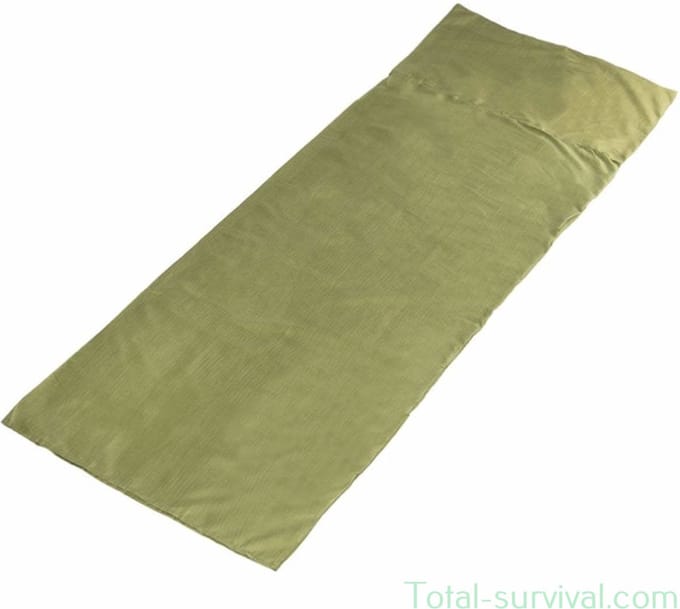 Mil-tec lakenzak / slaapzak liner 190x80CM, khaki groen