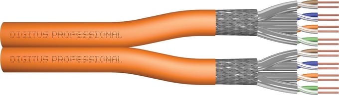 CAT7 sFTP duplex kabel op rol 500 meter vaste koperen kern