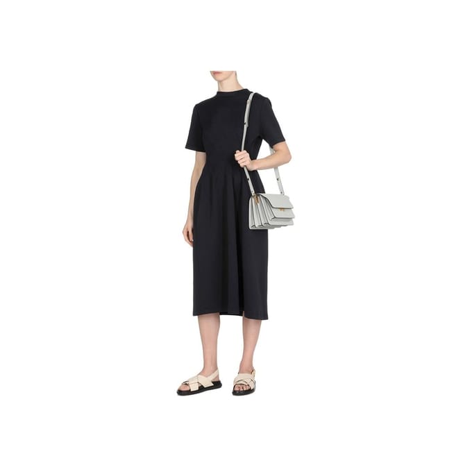 Marni Medium Trunk Schoudertas Grijs Dames Schoudertassen SBMPN09NO1-LV520-ZN09N Basic Set (Bag+Dust Bag) white