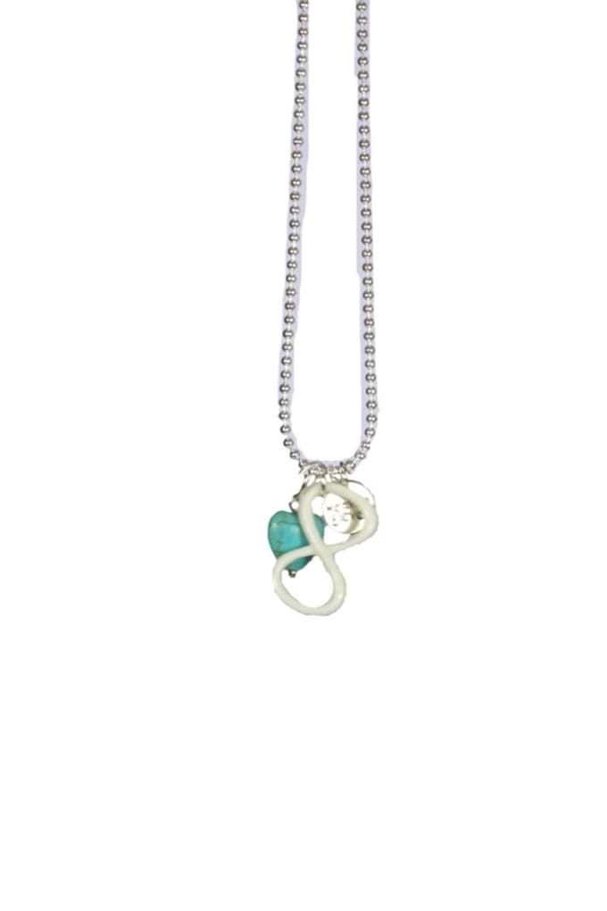 Heaven Eleven KIDS - Meisjes - ketting - ballchain - rvs - infiniti - bone