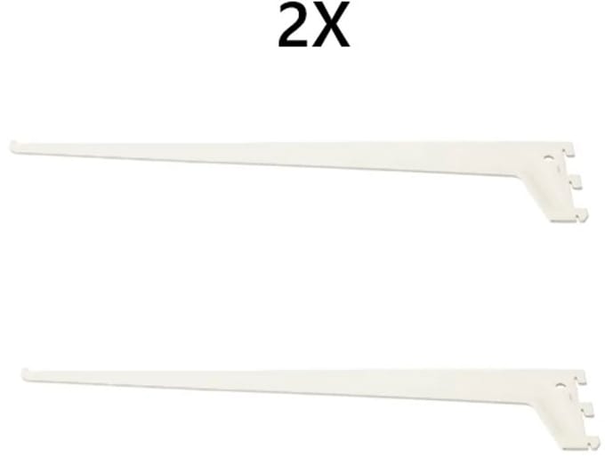 Handson Drager Enkel Railsysteem Wit 15 cm - Plankdrager - 2 Stuks - Draagvermogen 60 kilo