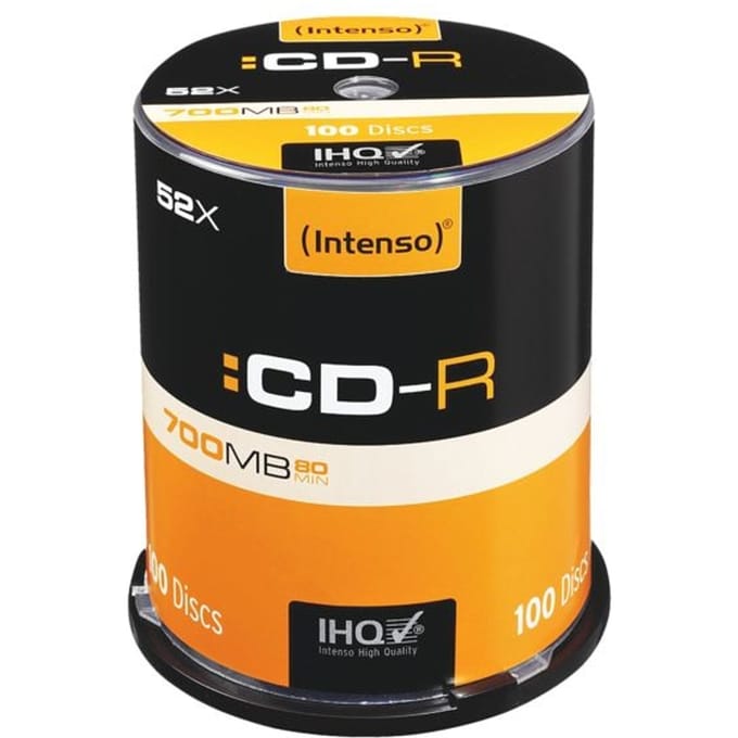 (Intenso) CD-R disc - 80 min / 700 MB - 52x speed - cakebox 100 stuks