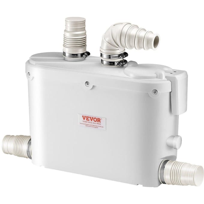 Versnipperaar Pomp 500W 29 GPM Debiet 26 ft Opvoerhoogte voor Keuken Kelder Spoelbak