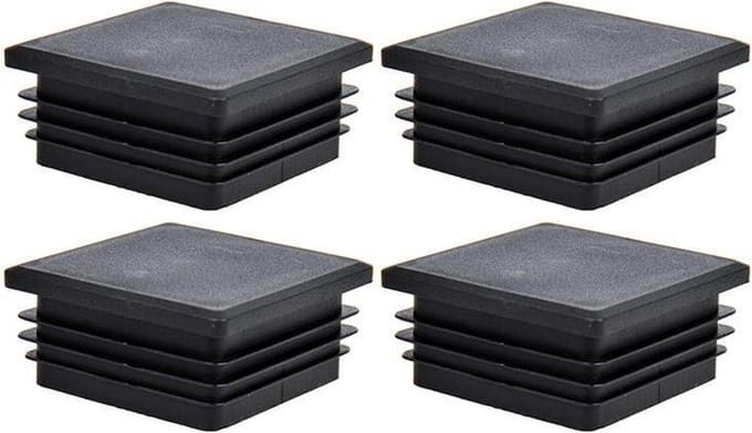 ProPlus Vierkante insteekdoppen - 60 x 60 mm - zwart - set van 4