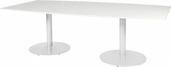 Vergadertafel - Linesto 240x120 tonv. grijs - wit frame