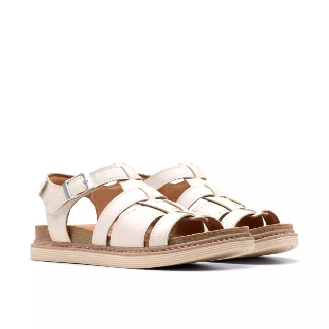 Clarks Arwell Sun - dames sandaal - Wit - maat 41 (EU) 7 (UK)