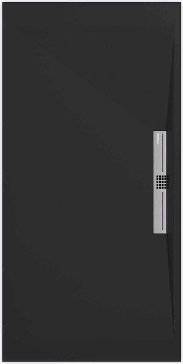 Sanifun douchebak Stone Side Black Smooth 1300 x 900 S